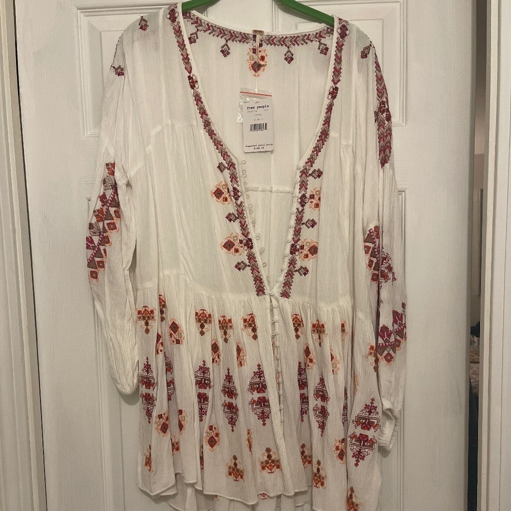 Free People Arianna Embroidered Tunic